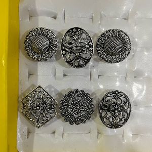 Pack Of 6 Big Rings