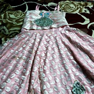 Stylish Beautiful Pink Frock For Girls