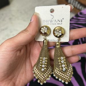 Golden Cone Shaped Earrings