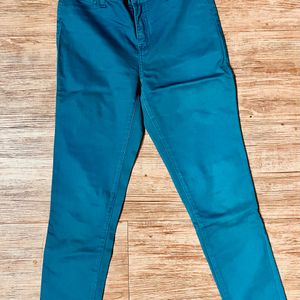 Denim Trousers:Teal Blue:Vero Moda