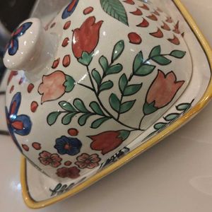 Fancy Ceramic Butter Dish With Lid