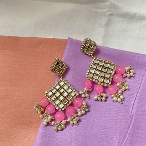 Pink Kundan earring ❤️