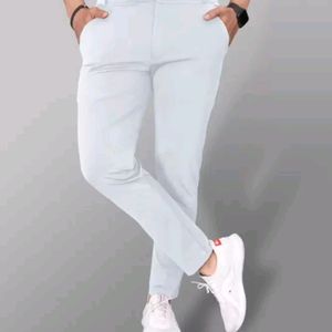 Regular Fit Men Trouser Off White (Stretchable)