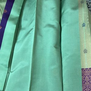 New Wedding Semi Silk Saree For Grabs