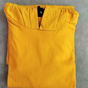 Brand New Unused Cotton Yellow Full Sleeves Hoodie