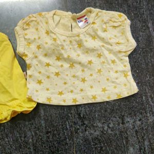 Unused Stylish Yellow Dress For Newborn