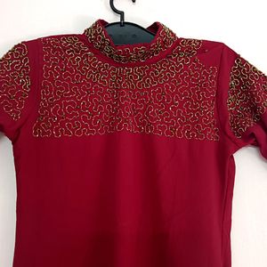 Red Party Wear Kurti