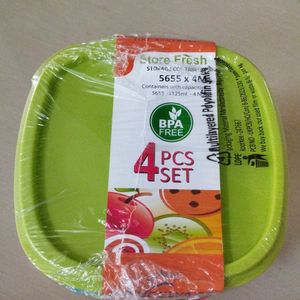 Store Fresh Square Container -4pc Set