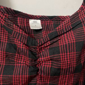 Red Nd Black Checkered Dress