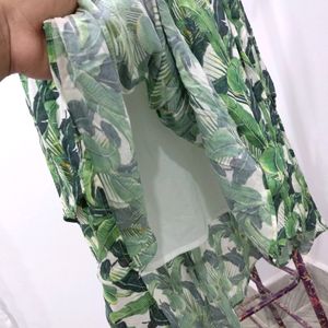 Leafy Printed String Dress