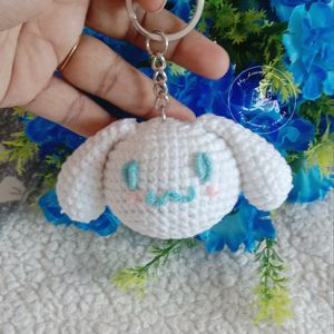 Amigurumi Cinnamoroll Head Keychain