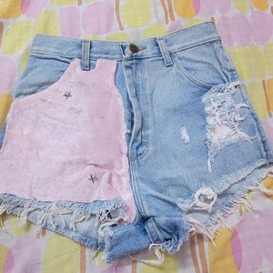 Denim Skirt And Shorts