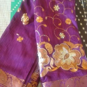 Cotton Silk Stone Saree