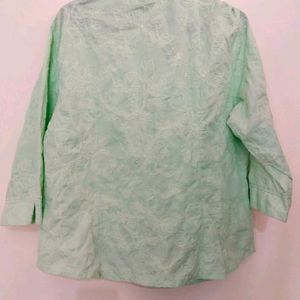 Mint Green Shirt With Chicken Kaari