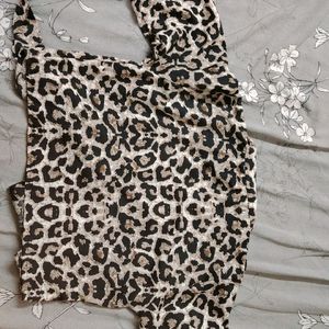 Cheetah Print Crop Shirt