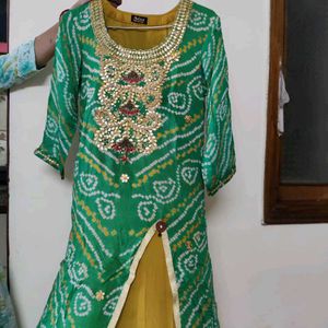 Mehendi Bandhej Dress