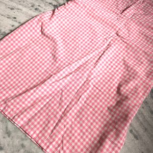 🌸Check Style Pink White Kurta