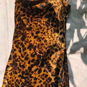 SEXIEST CHEETAH PRINT COWL NECK BODYCON