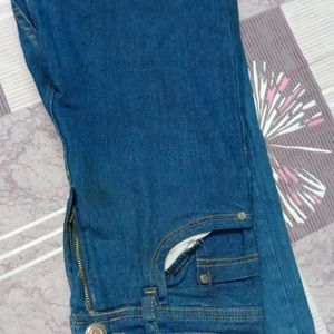 Denim Straight Jeans Navy Blue Colour