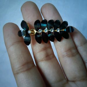 Black Stone Earring