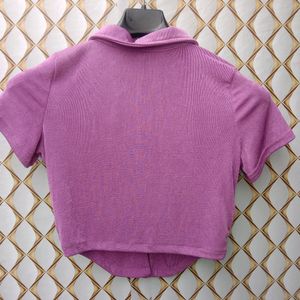 New Cute Pinterest Magenta Sparkly Crop Top