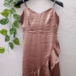 Rose Gold Satin Dress