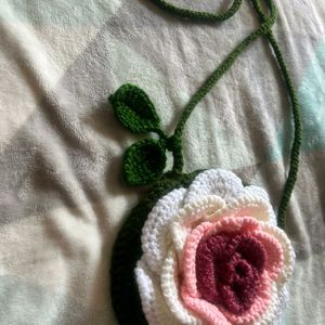 Beautiful Crochet Rose Bag