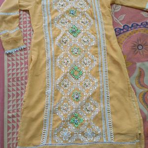 Pakistani Kurti With Plazzo Net Duppta