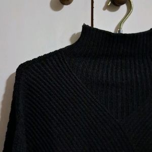 Black High-Neck Sweater