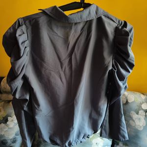 Sale! Sale!! Balloon Top (Grey) With Neck Des