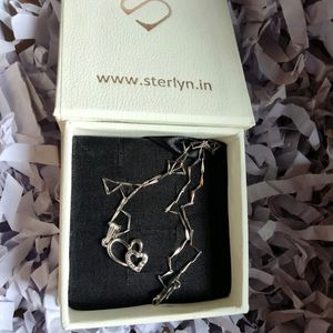 Combo Of  Pendant With Silver Chain And Bracelet ⭐