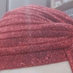 40 Rupees Off,New Shimmer Knot Pleated Turban Cap