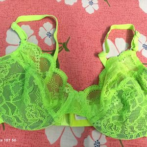 Underwired Pushup Lacy Neon Green