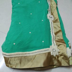 Boutique Style Designer Saree With Pearl Work🤍