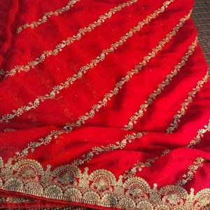 Jari Work Festive Saree & Blouse