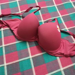 Stylish Padded Rose Pink Bra For Women