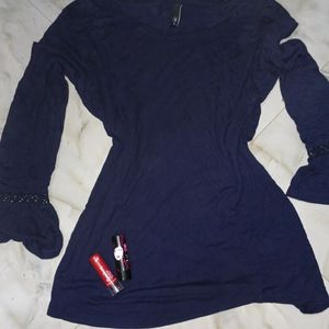 MAX Navy Designed Full Sleeves Top