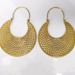 Big Lightweight Brass earrings For Women