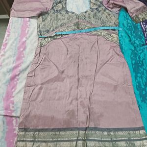 FLASH SALE!!Pure Banarsi Silk Suit With Dupatta