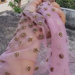 Bridal Party Wear Dupatta Pink Colour