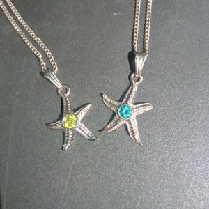 2 Starfish Necklace With Pendant