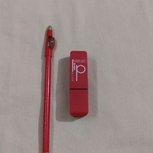 Red Pencil Sindoor And Lipstick
