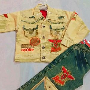 Denim Jacket Suit For Boy