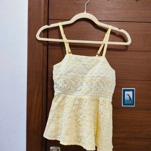 Cute Embroided Peplum Top