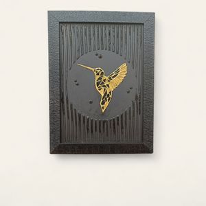 Modern Minimalistic Texture Wall Art-Hummingbird