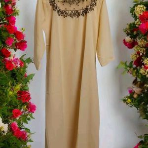 Jewel Neck Kurti Size M To XXL