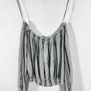 Cotton White and Black Top(women)