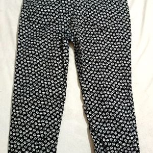 Black And White Straight Pant