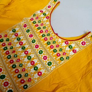 Golden Yellow Colour Kurti For Girls