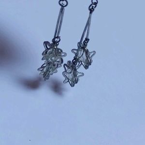 Silver Crystal Earrings